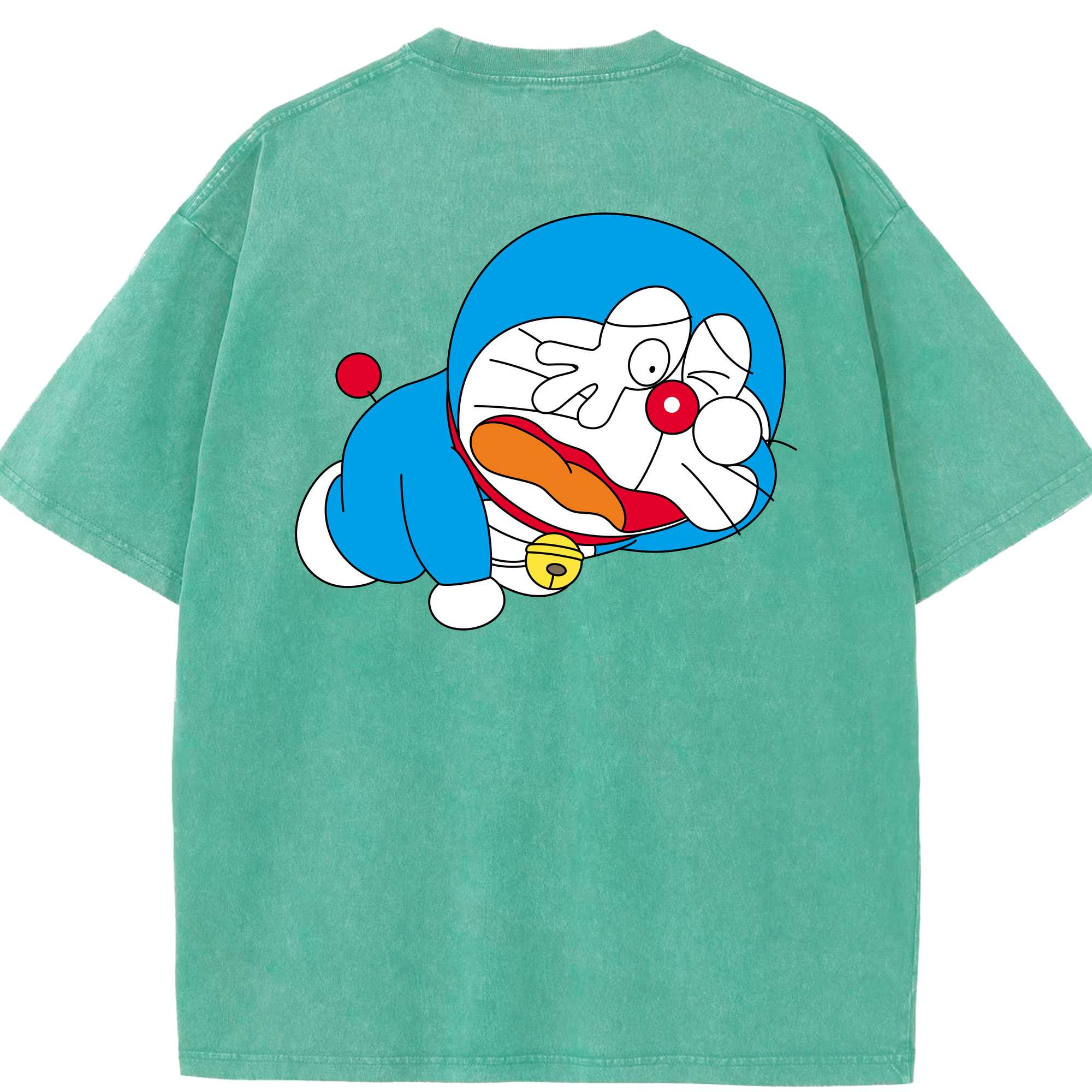 （画像用） ドラえもん Doraemon 綿100% ヴィンテージ風 半袖Tシャツ（背面プリント）
